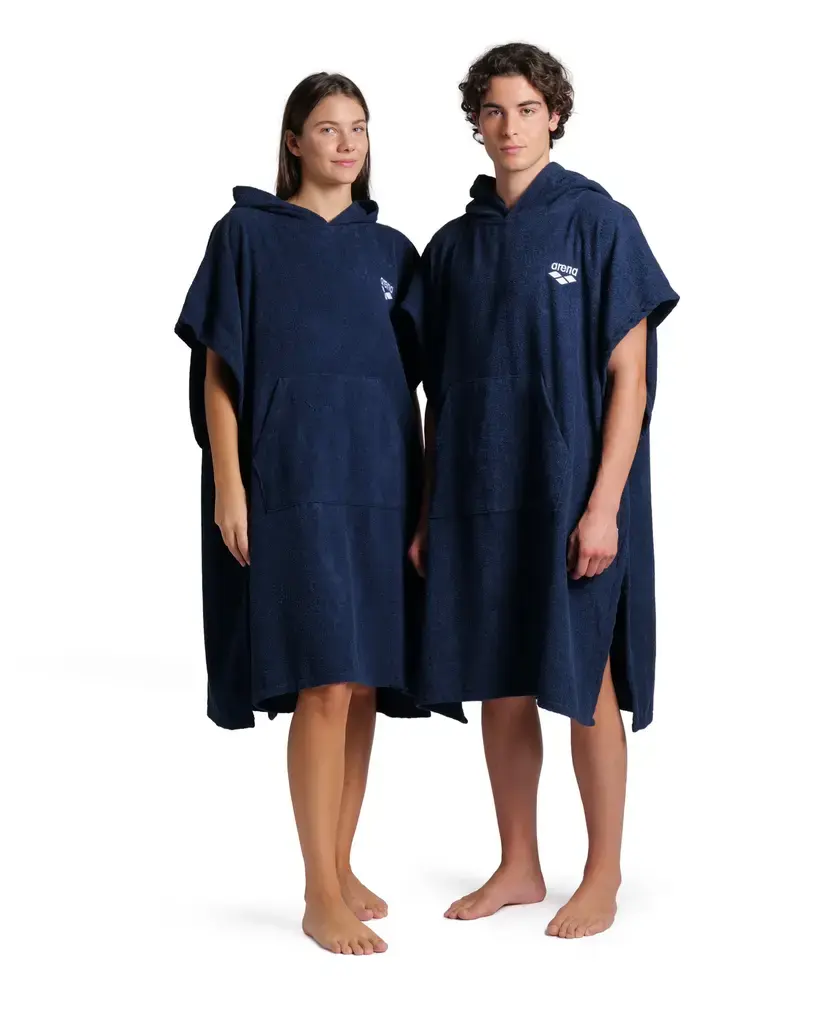 ARENA COTTON PONCHO – Navy / / / White