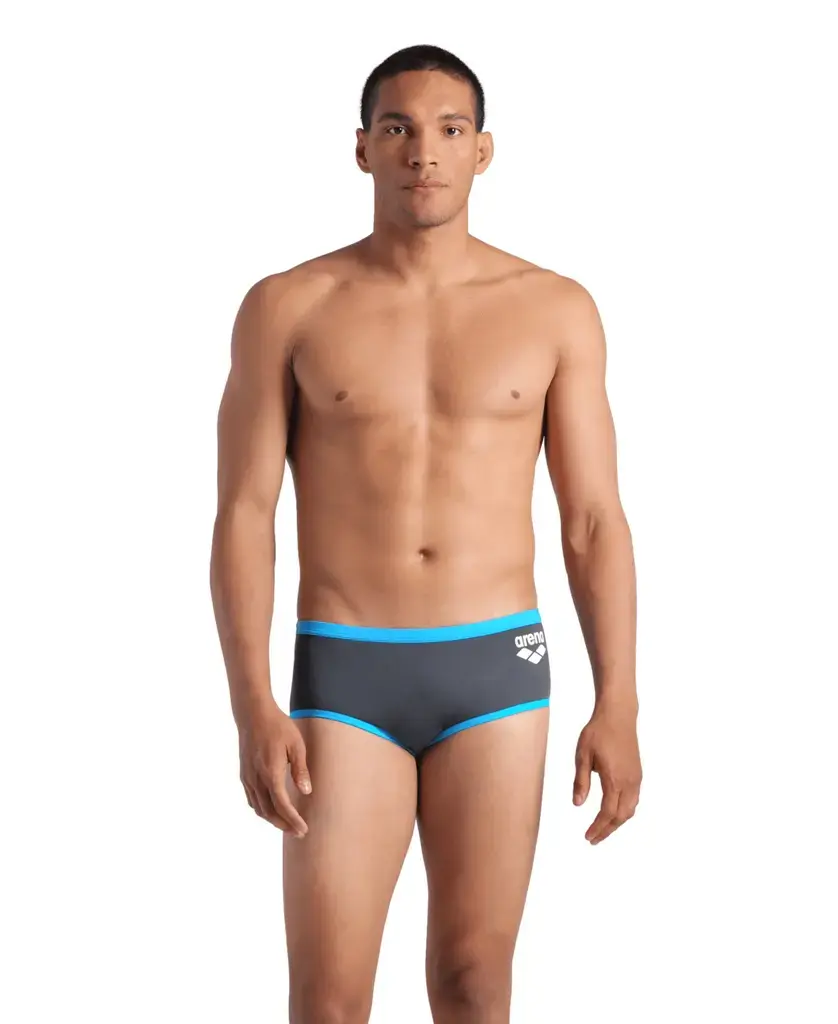 Arena M One Low Waist Short Big Logo – Asphalt / / / Turquoise