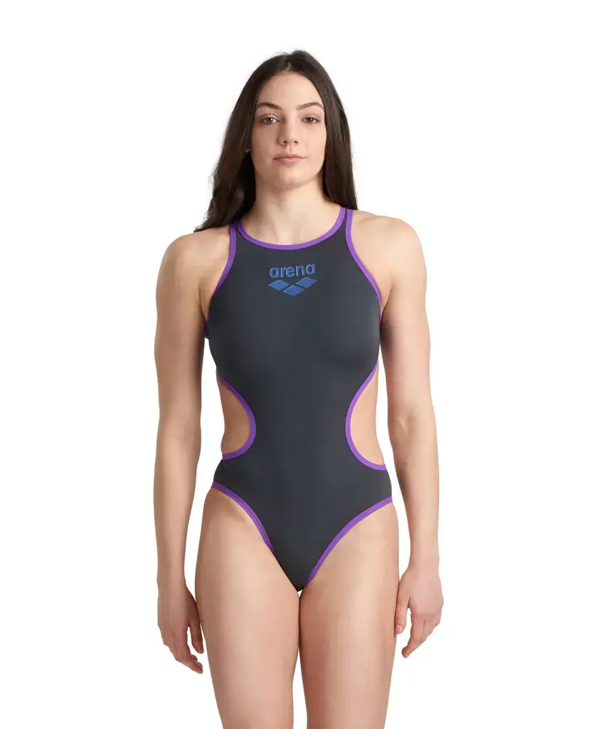 Arena W Arena One Big Logo One Piece – Black / / / Purple
