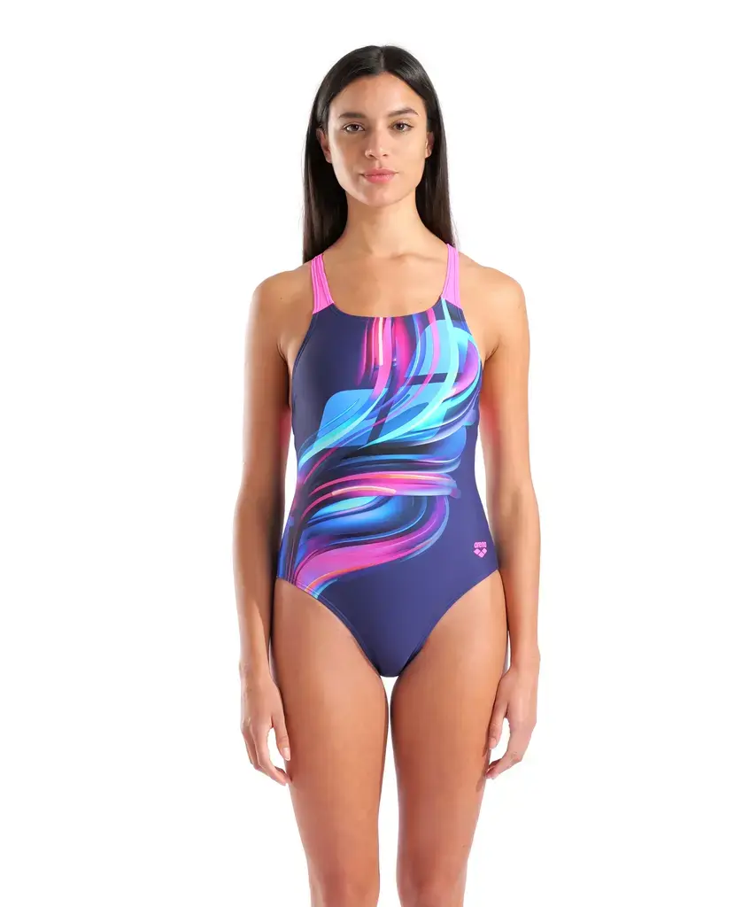 Arena W BLOOM SWIM PRO BACK LB – Multi / / / Navy / / / Navy / / / Shocking / / / Pink